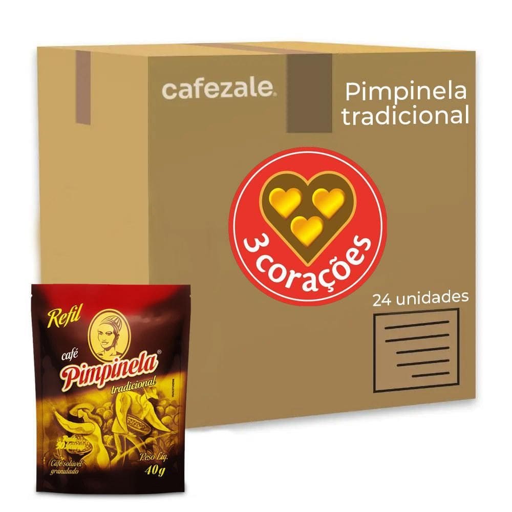 Café Solúvel Pimpinela Três Corações Kit 24 Sachês De 40G