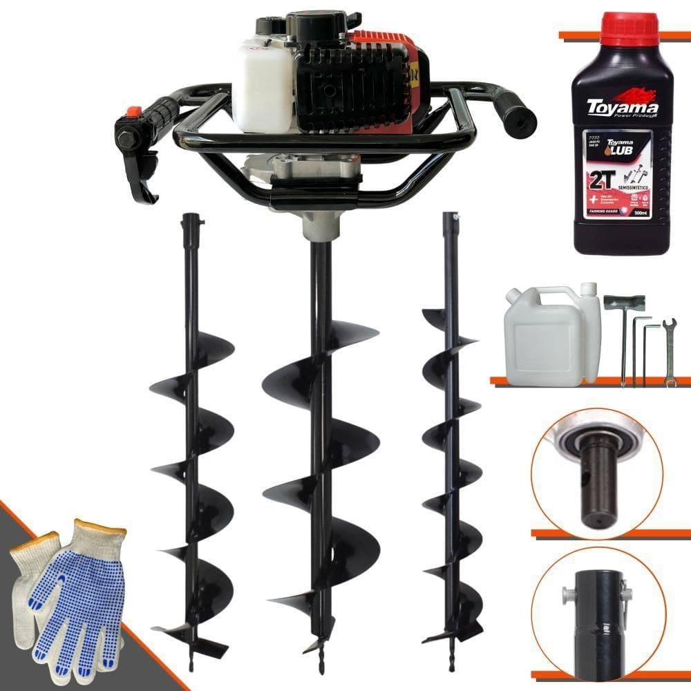 Perfurador Vant Vps52 52cc + 3 Brocas + óleo Toyama 2t