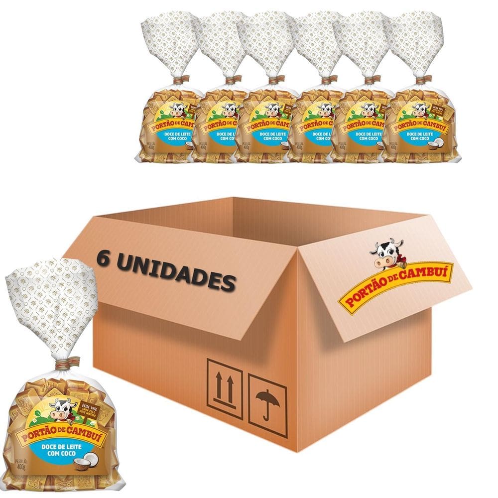 Kit Com 6 Doce De Leite Com Coco Em Pé Portão Do Cambuí 200G