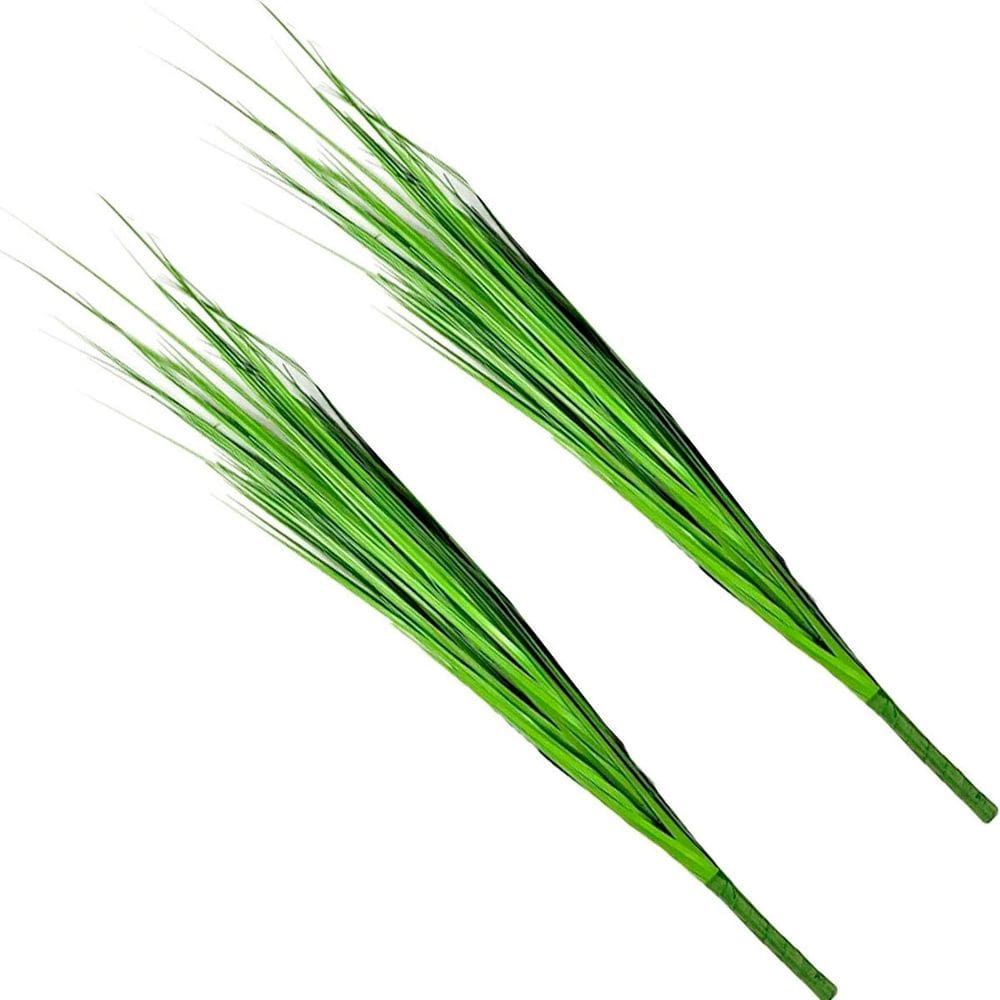 Kit 6 Decoração Folhagem Capim Verde Artificial Natal 110cm