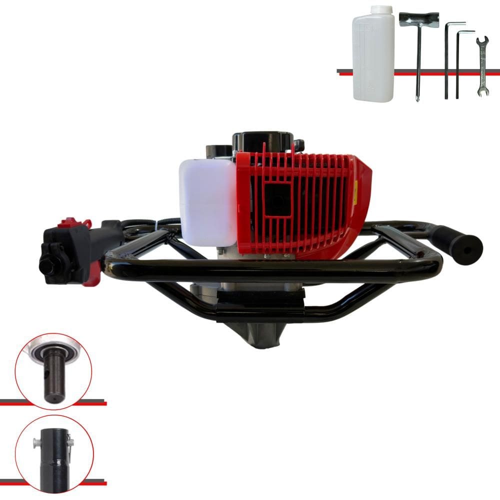 Perfurador Polaca Cavadeira Sem Broca Anmax GD520-B À Gasolina 2T 52cc 2,2HP 7.000rpm Com Ignição CDI Para Construção Civil