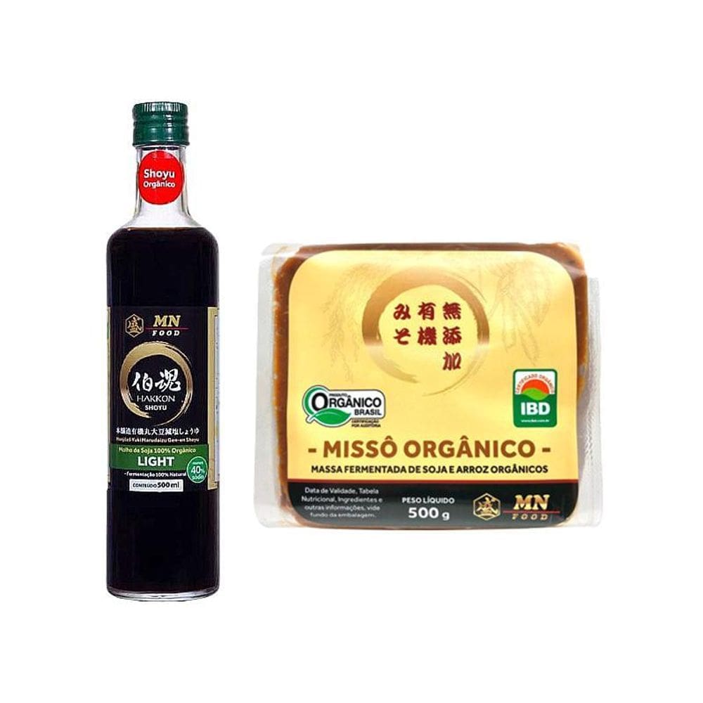 Kit Shoyu Light 500Ml E Missô 500G Orgânico Mn Food