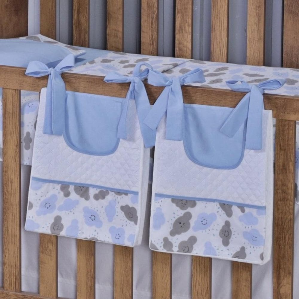 Porta Fralda Organizador Quarto Bebê Menino Menina 2 Peças