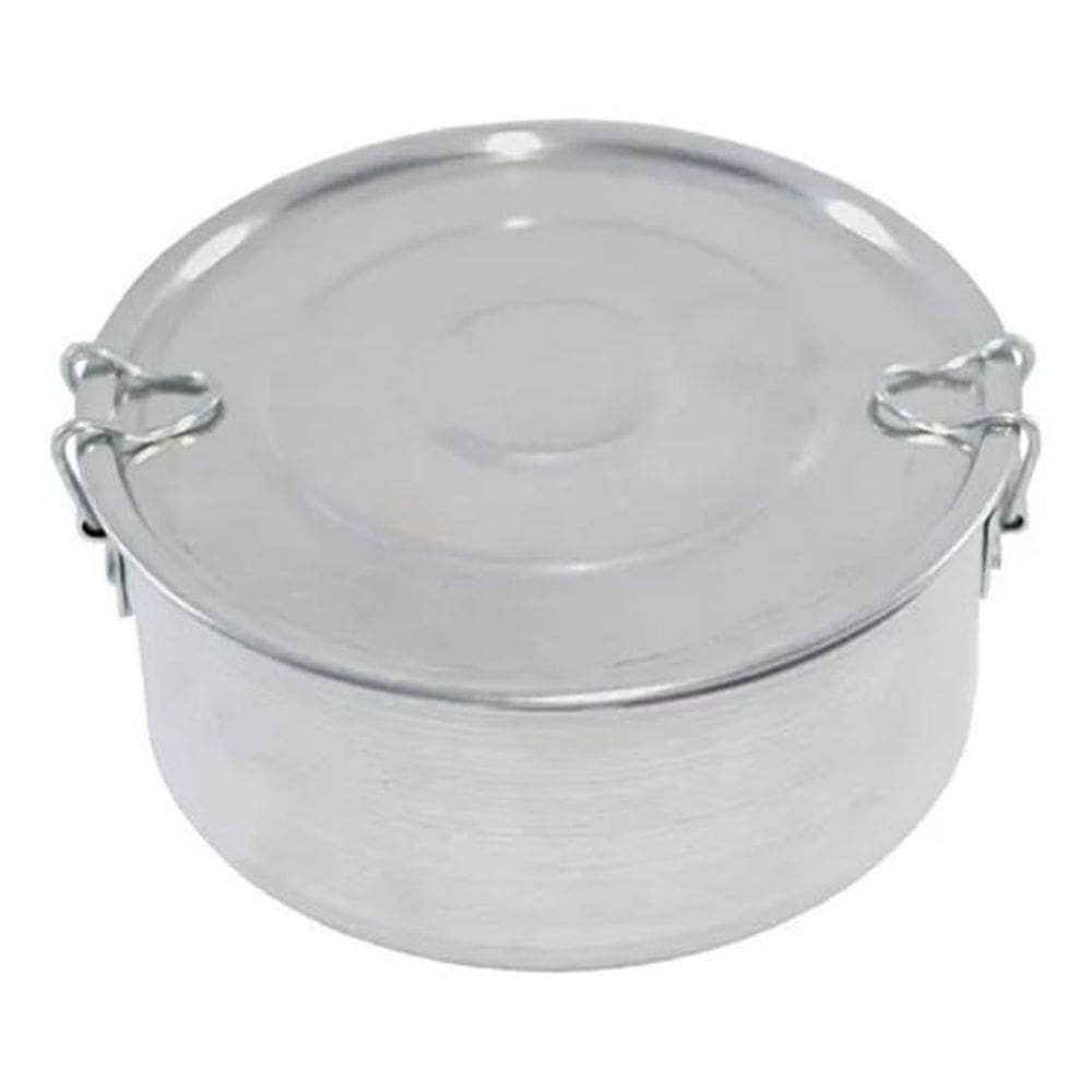 2X Marmita Pequena Redonda N 12 Em Aluminio 500 Ml