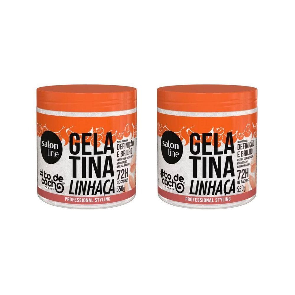Gelatina Capilar Salon Line 550G Todecacho Linhaca-Kit C/2Un