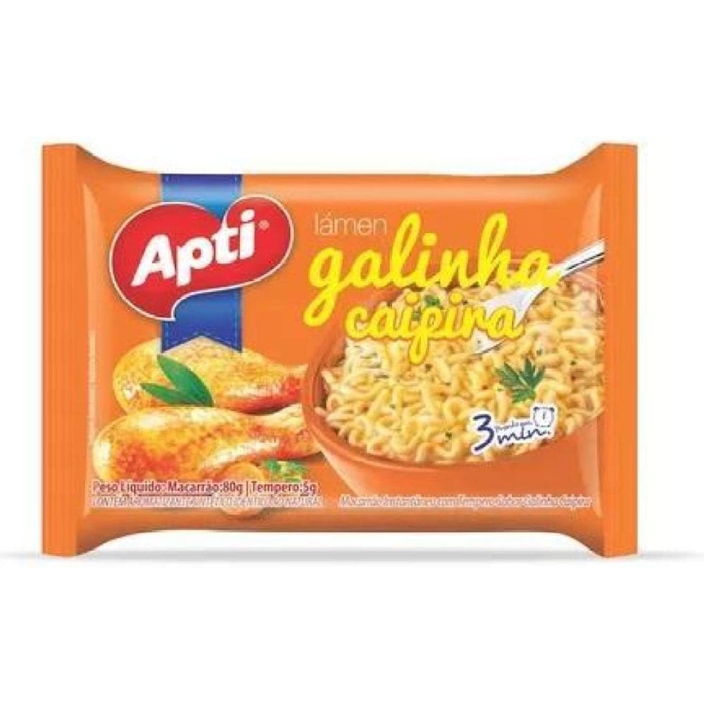 Macarrão Instantâneo Lámen Sabores Apti Miojo 85G Caixa 50
