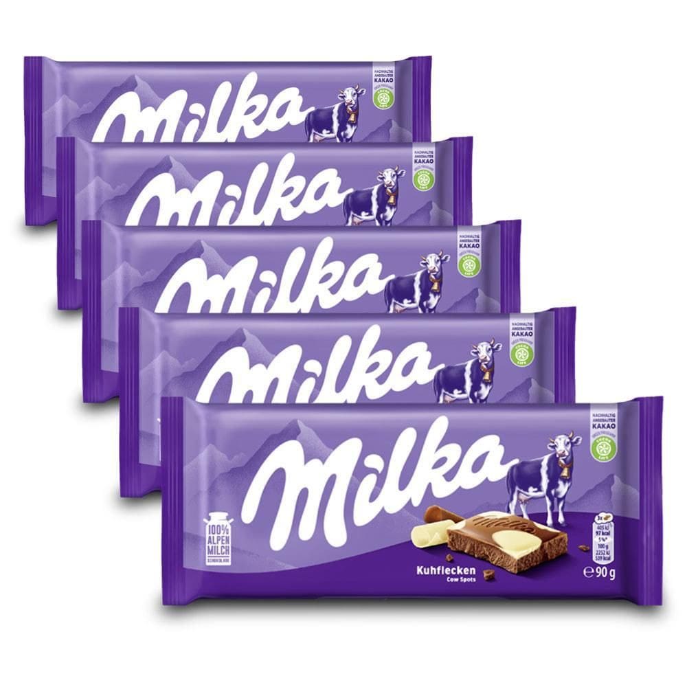 Chocolate Milka Cow Spots Kit 5 Barras De 90G