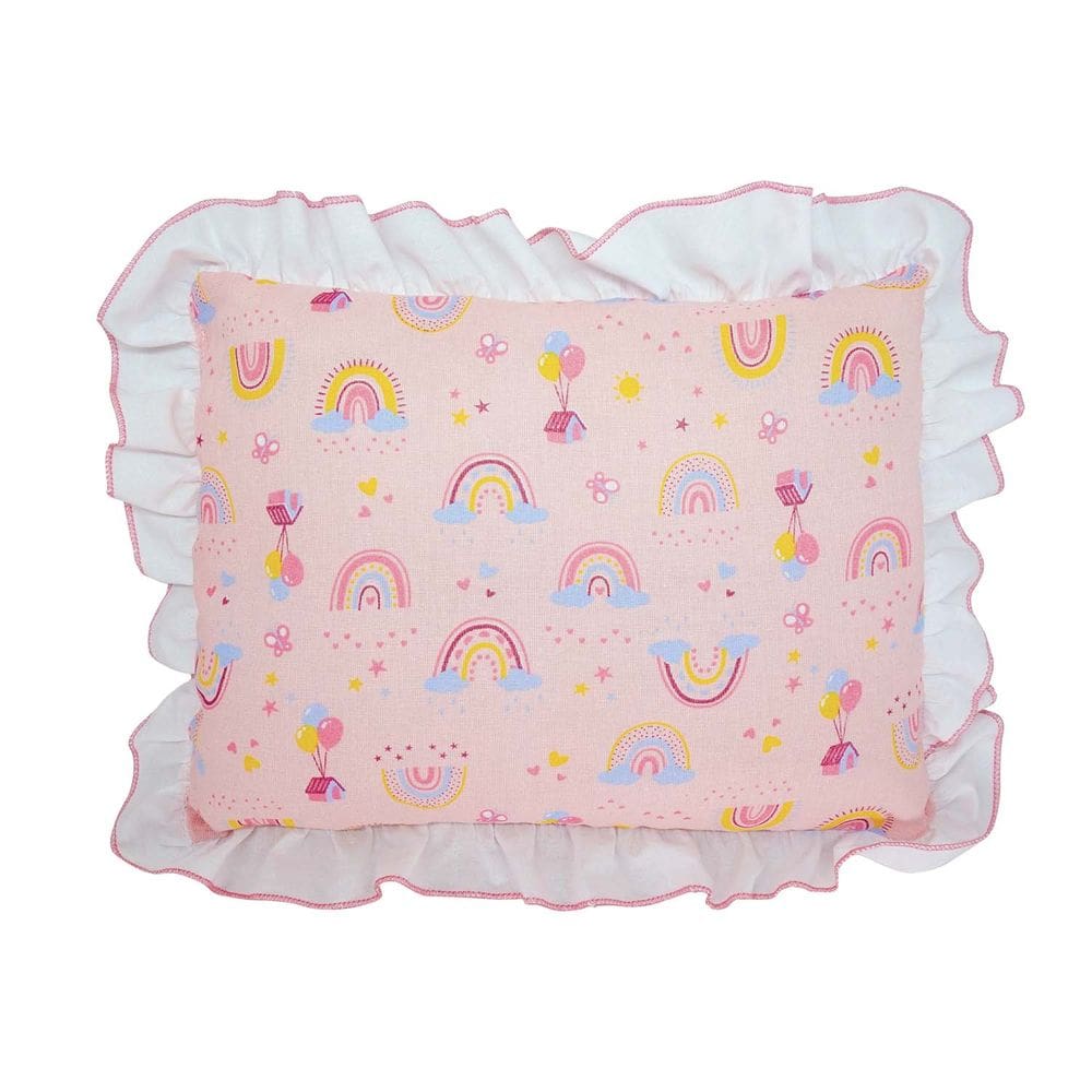 Travesseiro Estampado com Babado para Bebê 28cm x 35 cm Bublim