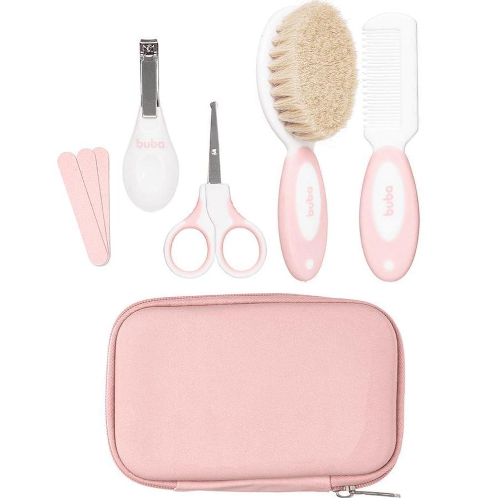Kit Cuidados Com Estojo Rosa Liso - Buba