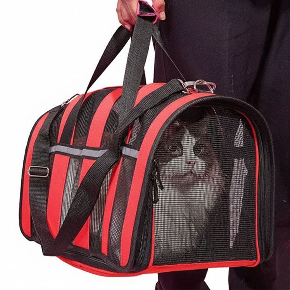 Bolsa Transporte Cachorro Gato Pet Animais Relfetiva Segura Viagem Passeio Caminhada Carro Aviao Confortavel