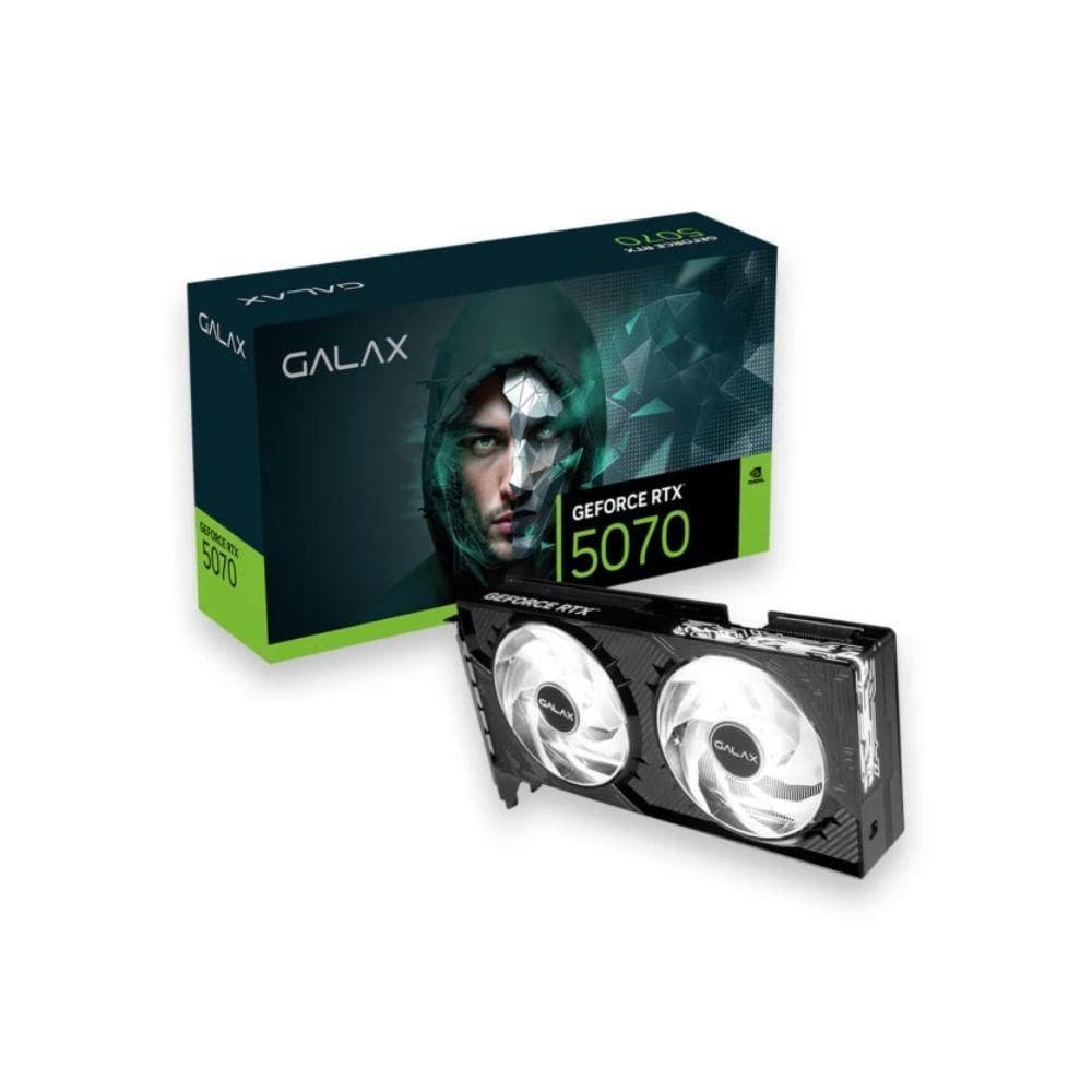 Placa de Video Galax RTX 5070 12GB GDDR7 196 Bits 1-Click OC – 2 Coolers