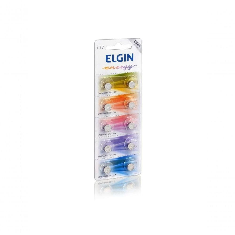 Bateria Alcalina Elgin Lr41 C- 10 Unid.