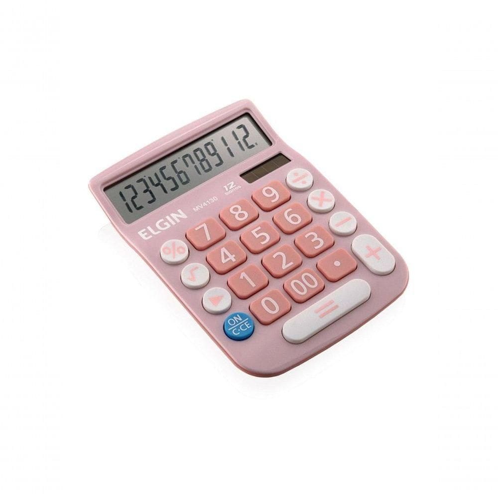 Calculadora Mesa Mv-4130 Rosa 12 Dígitos