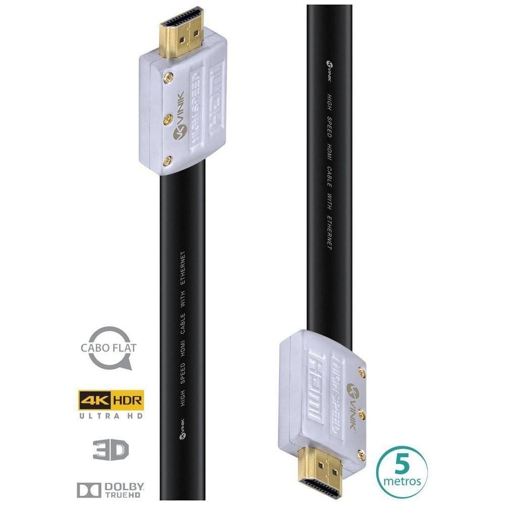 Cabo Hdmi 4k Ultra Hd Flat 5m