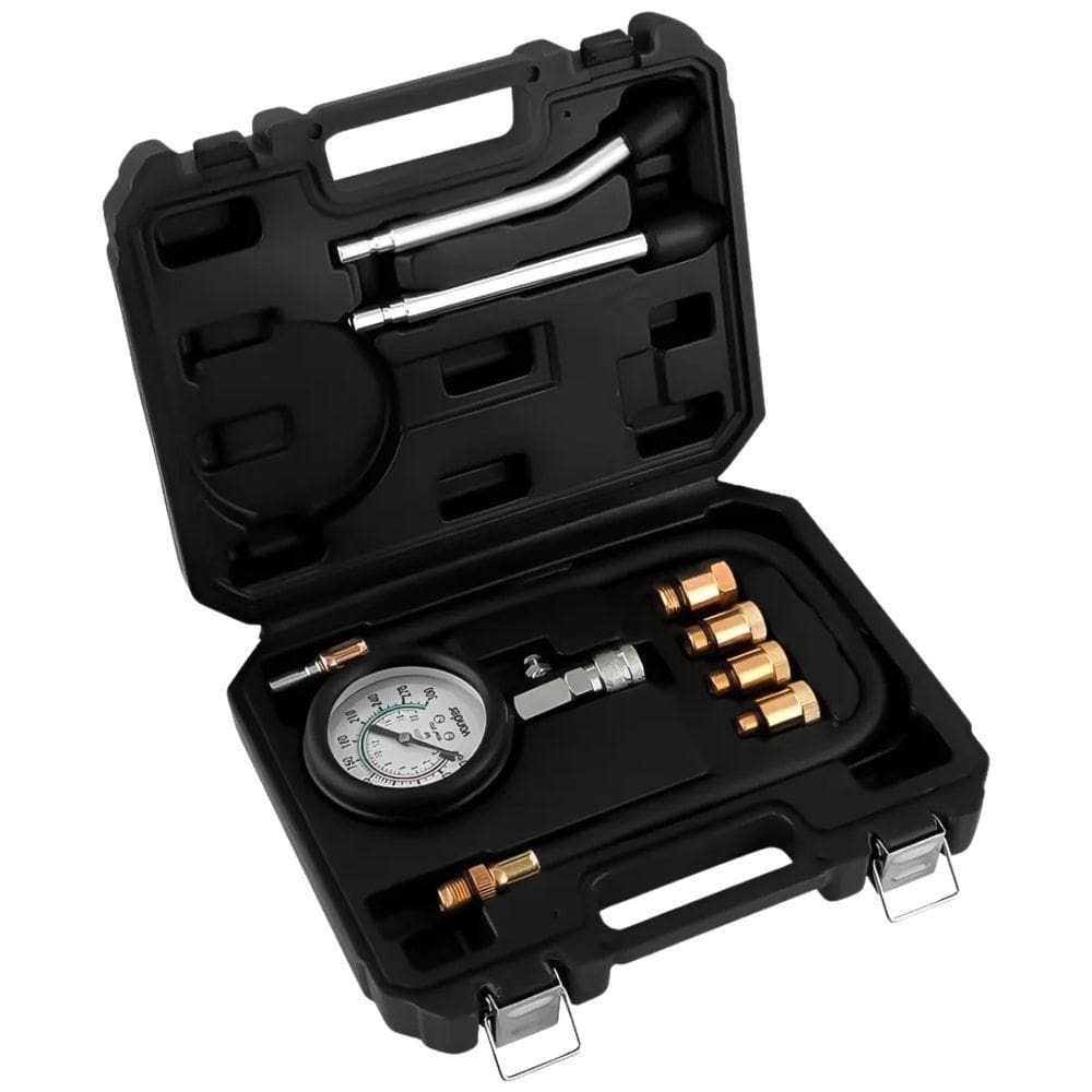 Medidor De Compressão Para Motor, Com Adaptadores 0-300 Psi Vonder Preto