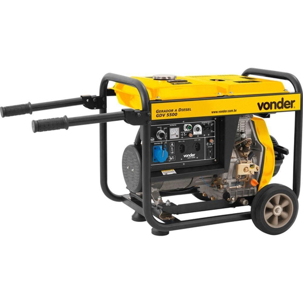 Gerador à Diesel 10hp 127-220 4 Tempos Manual Gdv5500 Vonder