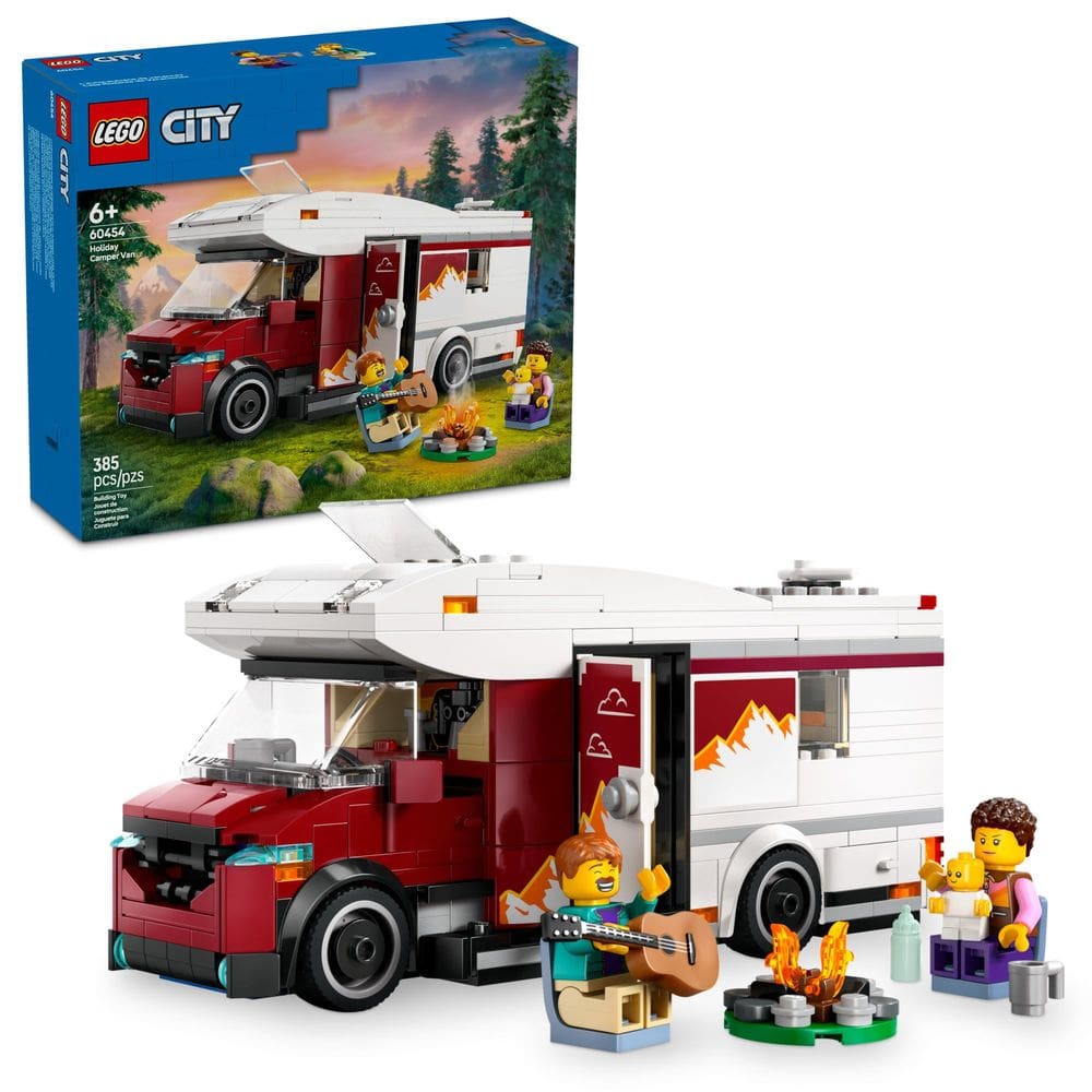 Conjunto de brinquedos de construção LEGO City Holiday Adventure Camper Van 60454