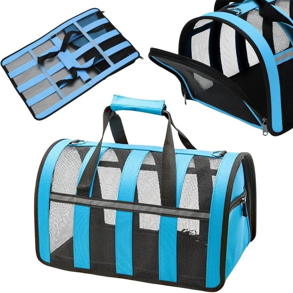 Bolsa Transporte Pet Cachorro Gato Animais Estimaçao Faixa Refletiva Passeio Viagem Caminhada Confortavel Aviao Carro