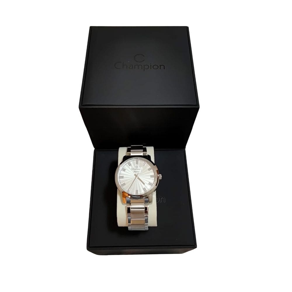 Relógio masculino prata Champion 40mm CN26037Q