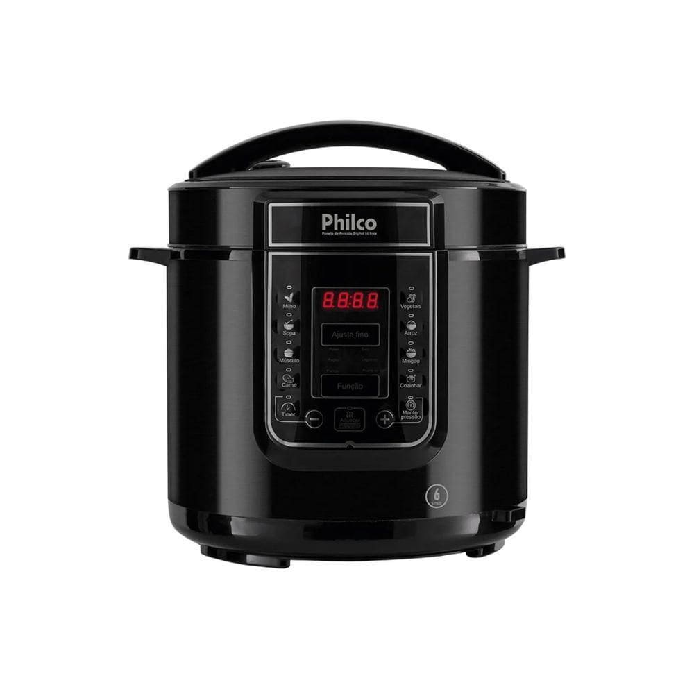 Panela de Pressão Digital Inox Philco PPP01P 6L Preto 220V