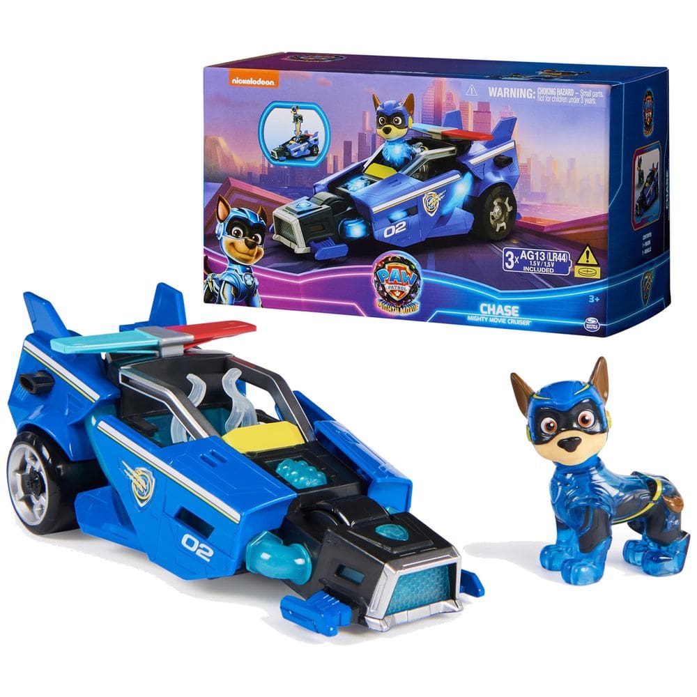 Toy Car Paw Patrol The Mighty Movie com Chase Mighty Pups 3+