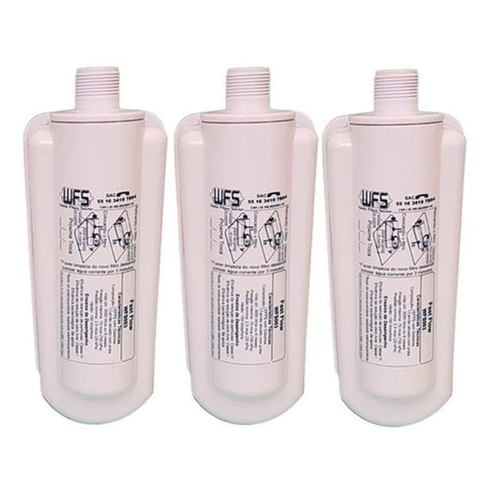 Kit 3 Filtro Refil Compatível Purificador Latina Pa 335 355