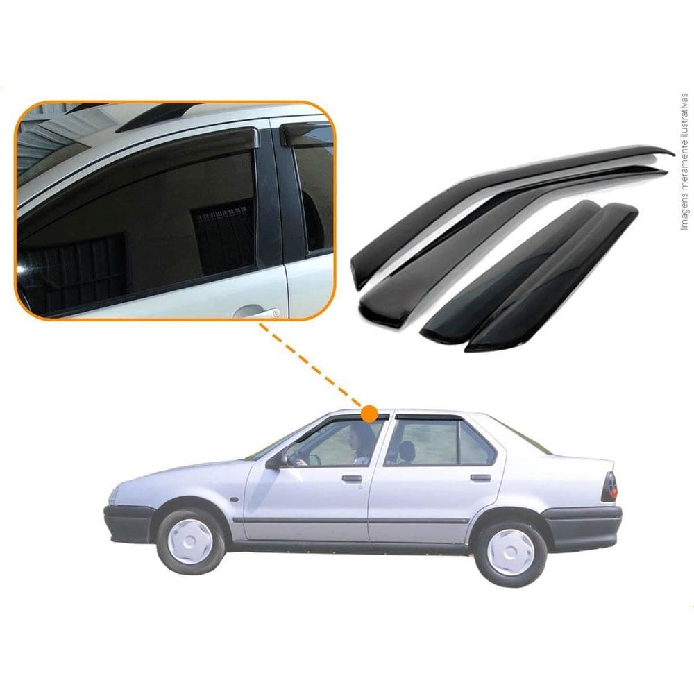 Calha De Chuva Ecoflex Renault 19 1988 A 1998 4 Portas