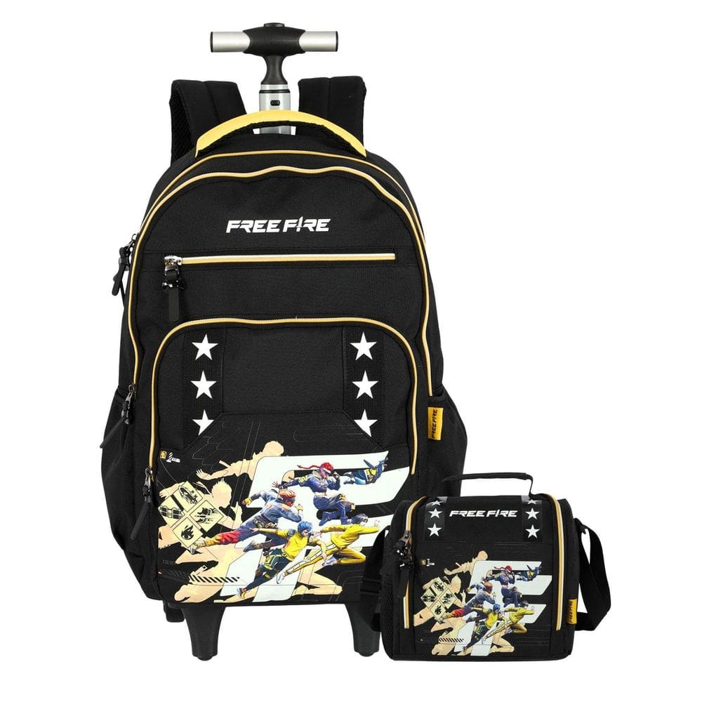 Kit Mochila 2Em1 Costas Rodas + Lancheira Térmica