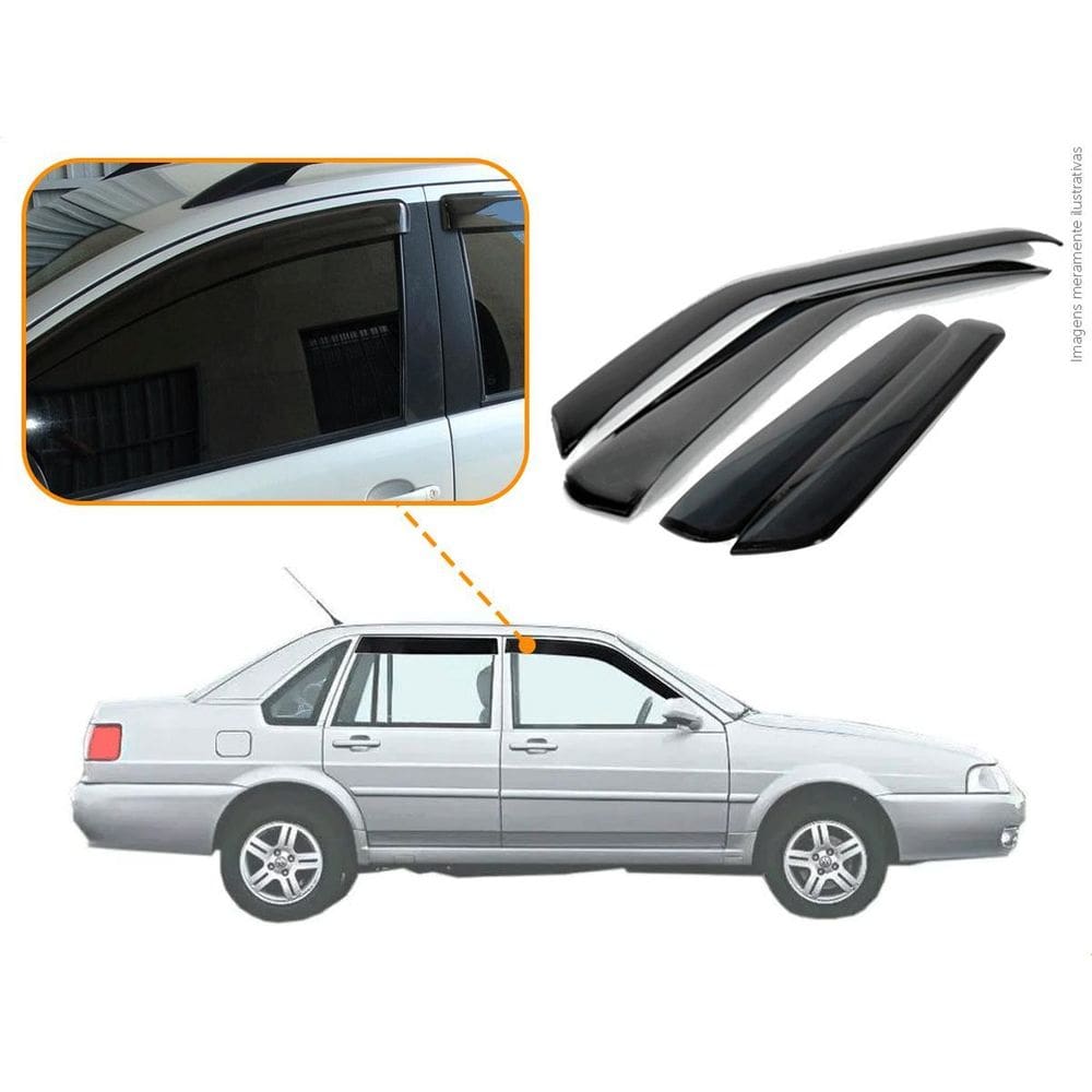 Calha De Chuva Vw Santana 4 Portas A