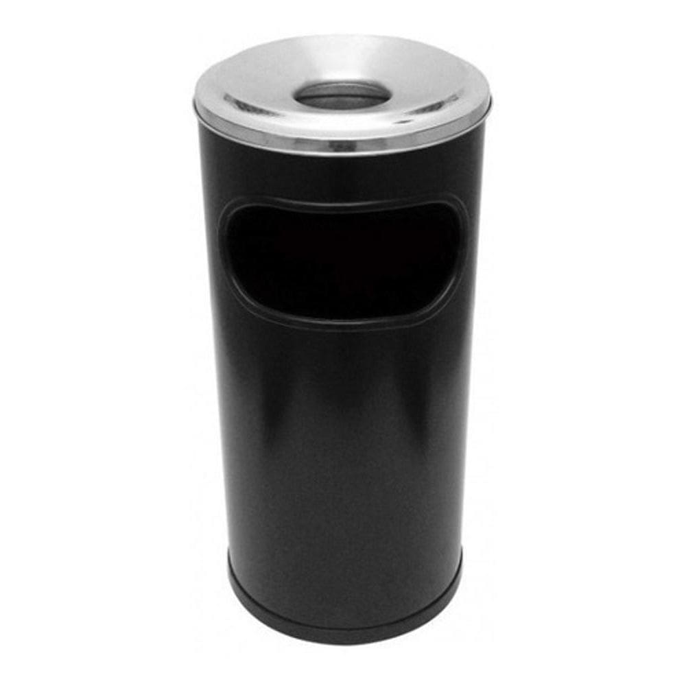 Lixeira Cinzeiro 22L Em Plastico Aro Alumínio Bituqueira