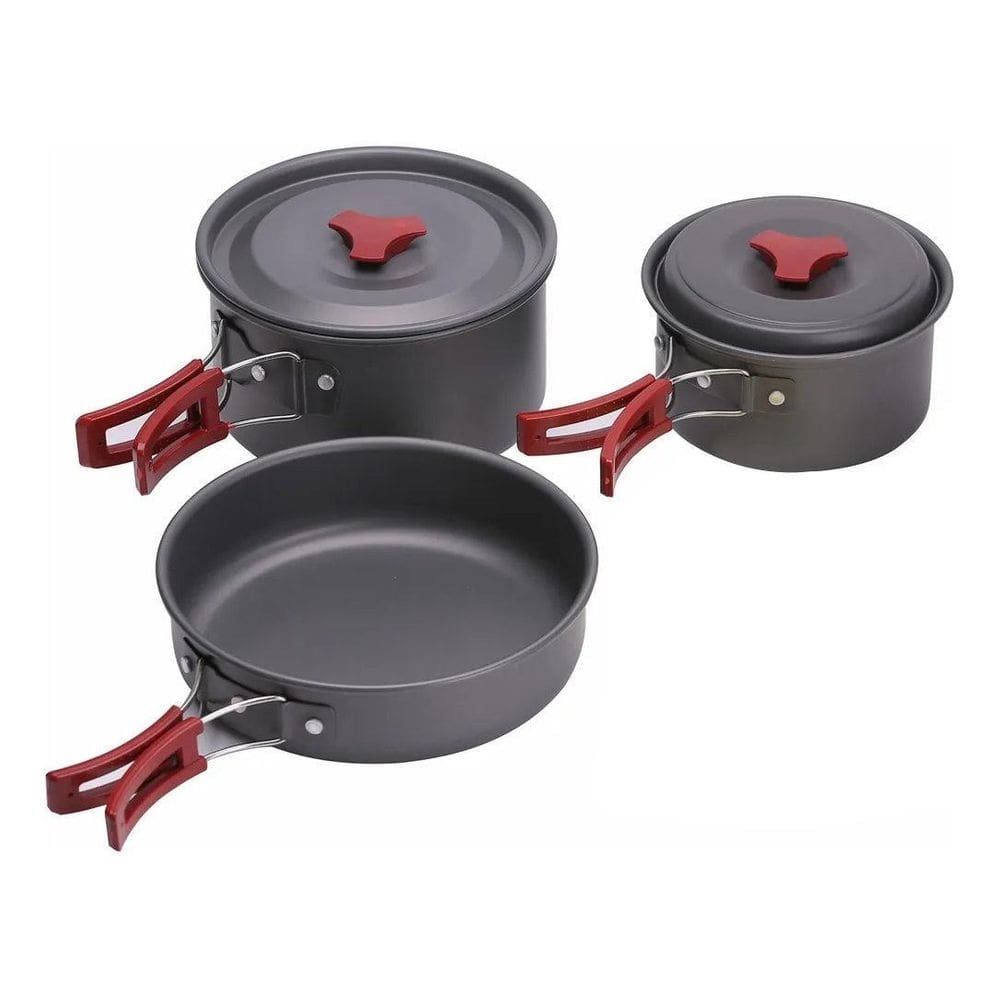 Conjunto De Panelas Para Camping Kit Gourmet 9 Peças