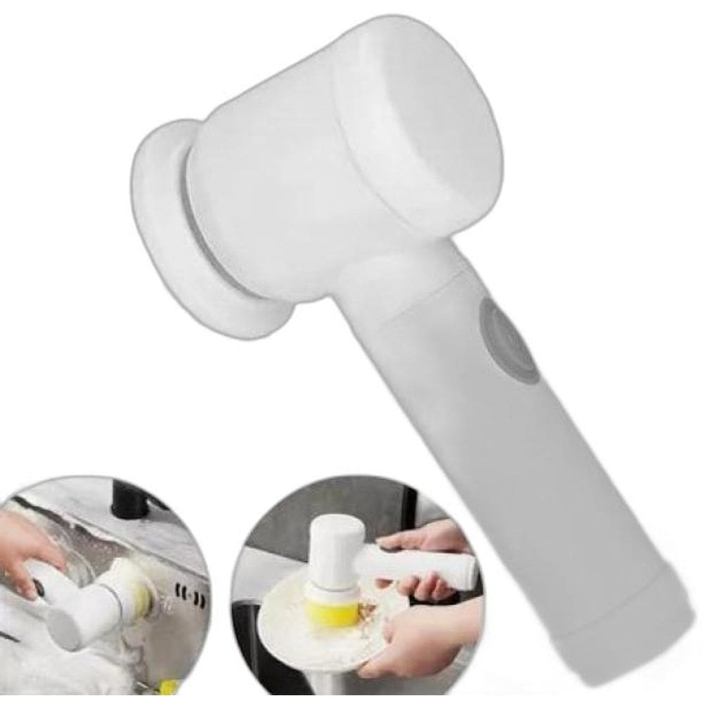 Escova Elétrica Recarregável 3 Cabeças - Branco