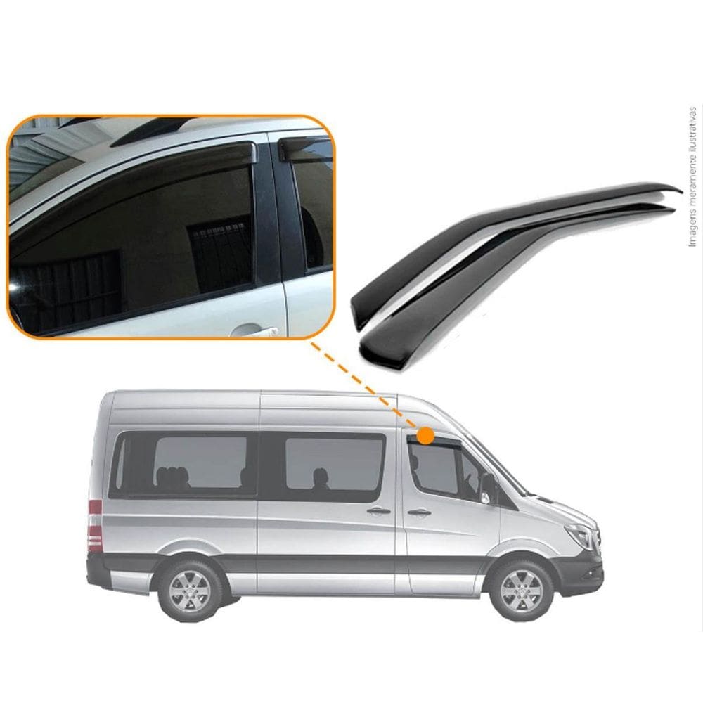 Calha Chuva Sprinter 2012 A 2017 2 Portas Meia Curva