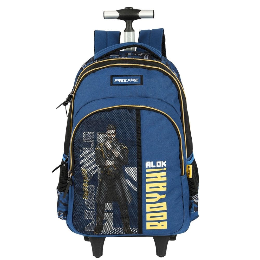 Mochila Escolar 2Em1 Costas Rodas Mc49785 - Azul