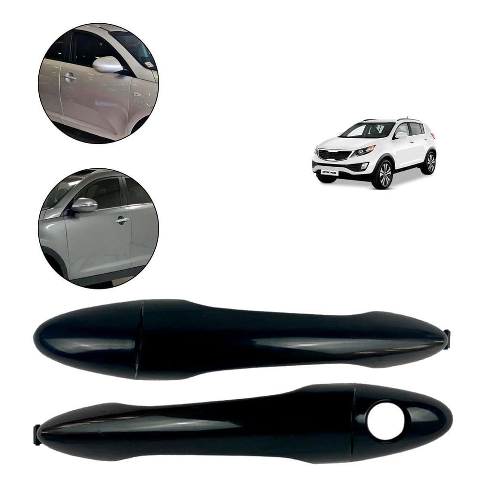 Par Maçaneta Externa Dianteira Preta Sportage 2011 12 A 2016
