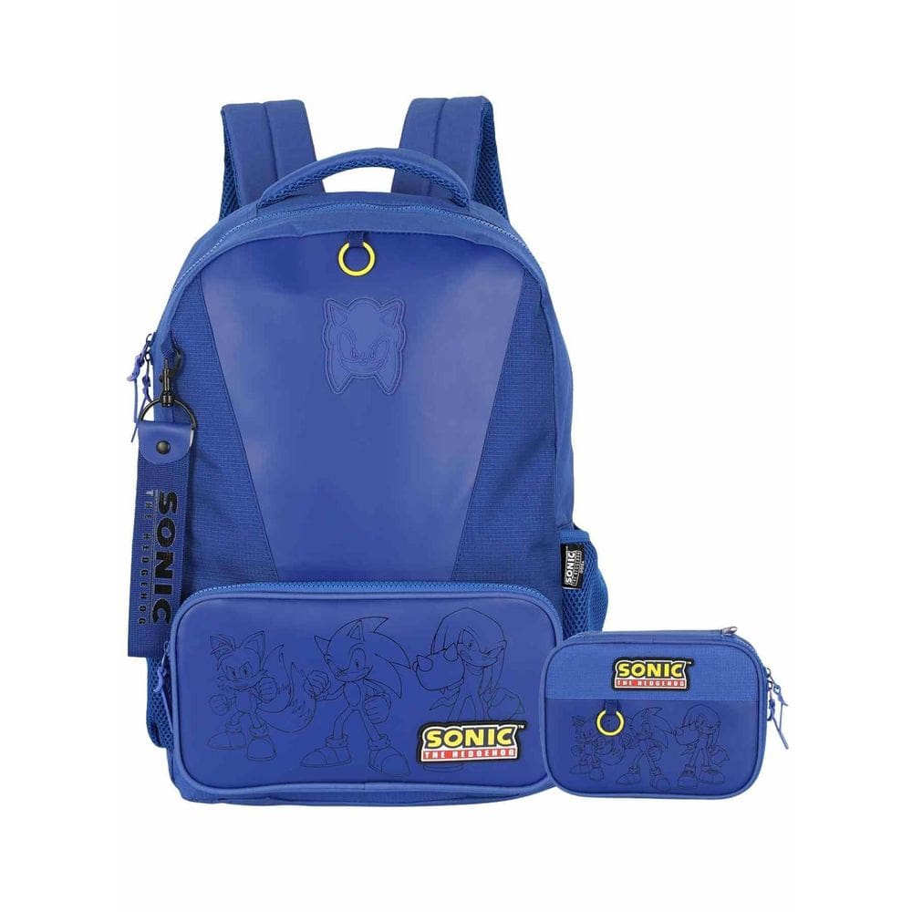 Kit Escolar Sonic Game Mochila De Costa + Estojo Box Oficial