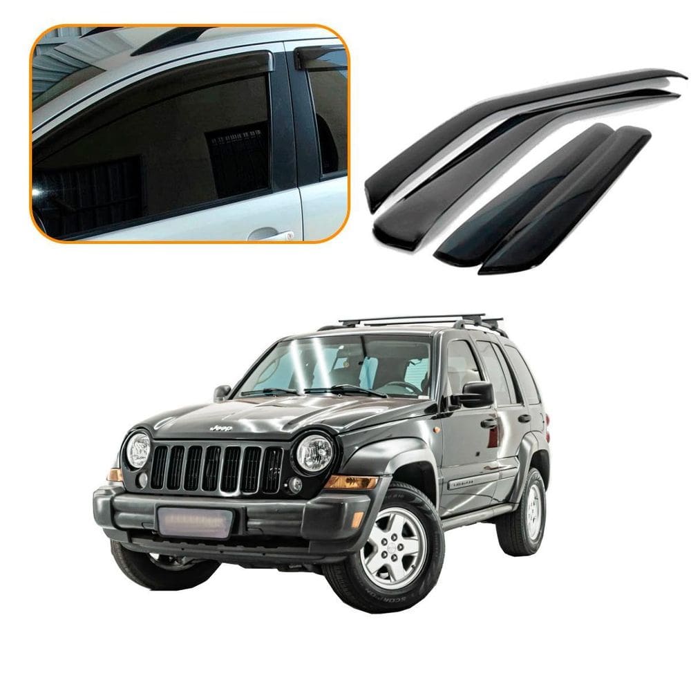 Calha De Chuva Jeep Cherokee Sport 2002 A 2007 4 Portas