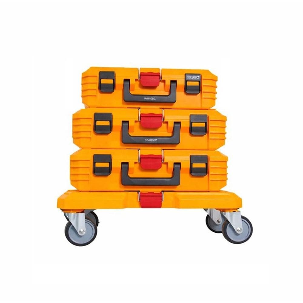 Kit Base Com Rodas + 3 Caixas Ferramentas Empilháveis Ingco