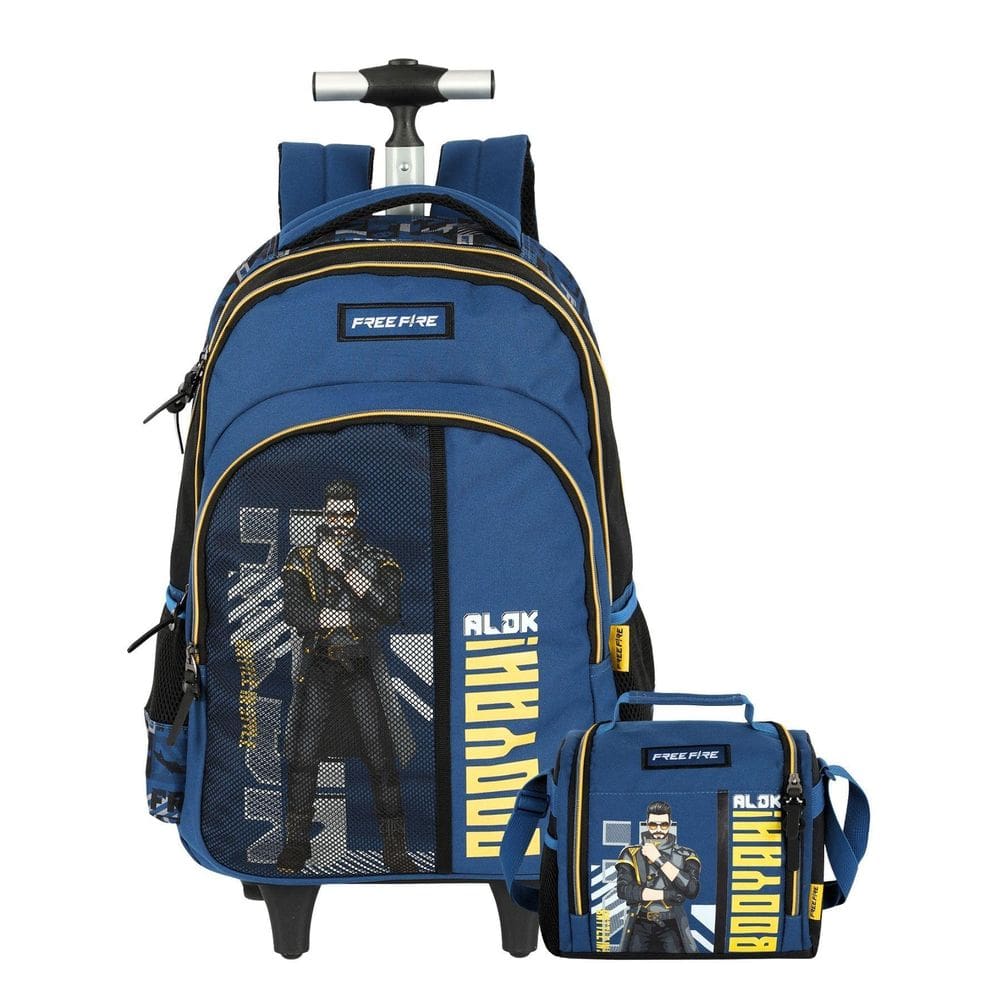 Kit Mochila 2Em1 Costas Rodas + Lancheira Térmica