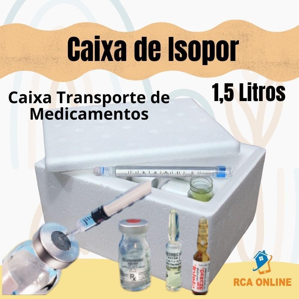 6 Caixas De Isopor 1,5 Litros Para Sorvetes E Medicamentos