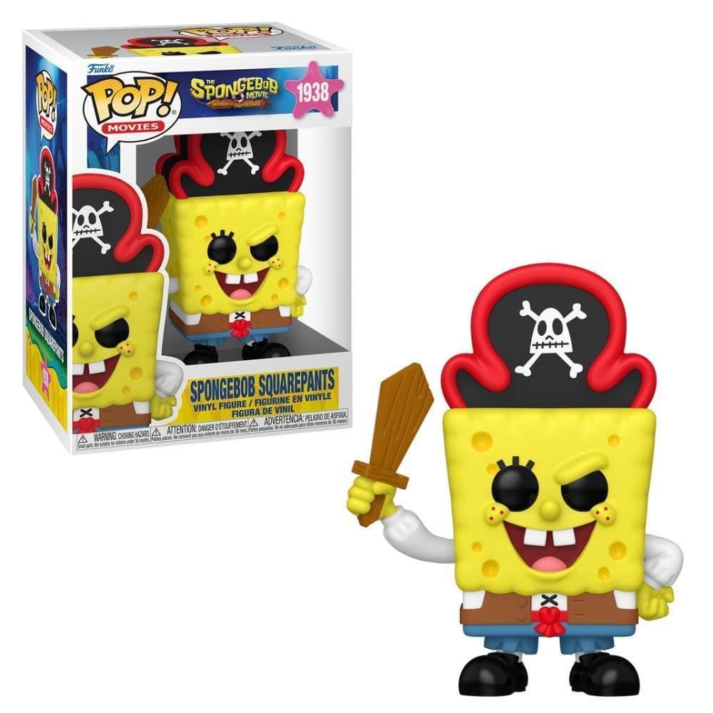 Boneco Funko Pop Bob Esponja O Filme - Pirata Bob Esponja