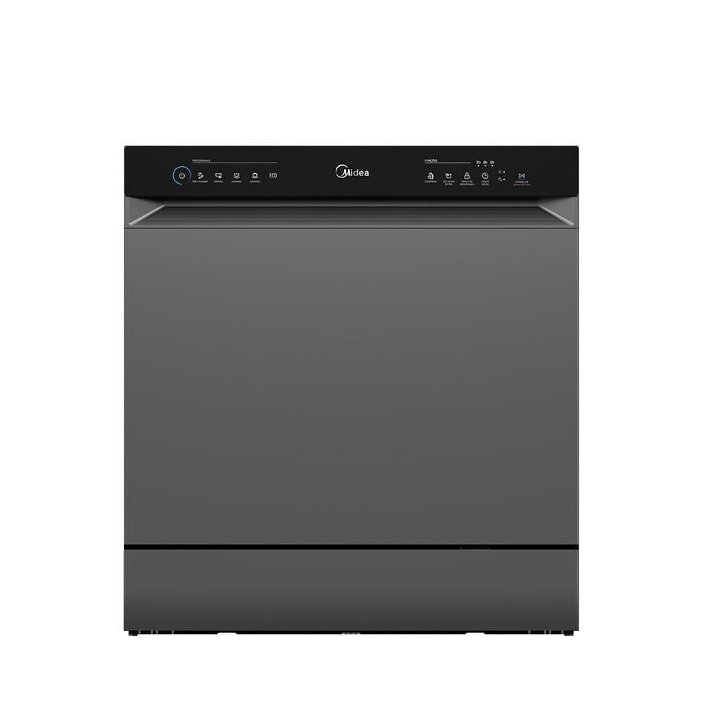Lava Louças 8 Serviços Cinza Touch Plus Midea MDWTF08S2 220V