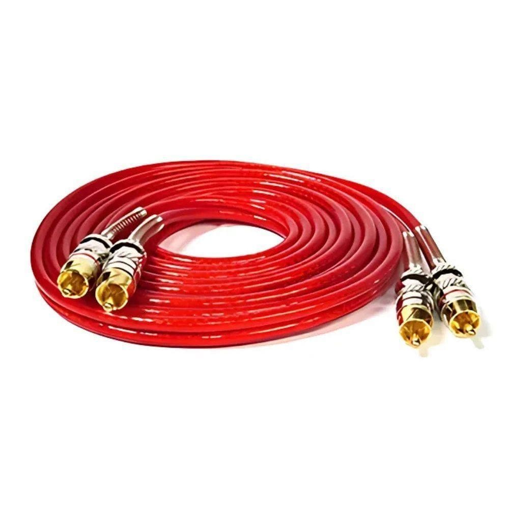 Cabo Rca 2x2 Nwt Profissional Blindado Vermelho 1m