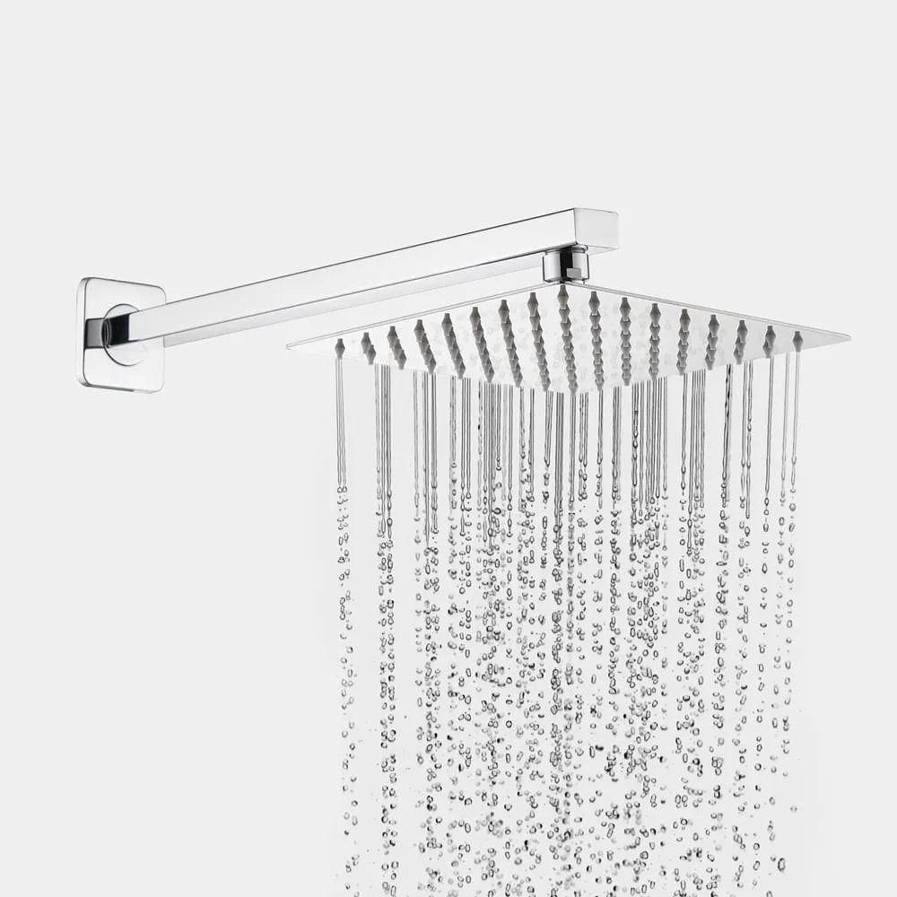 Ducha Chuveiro Cromado Luxo Metal 20x20 Solar Gás Inox