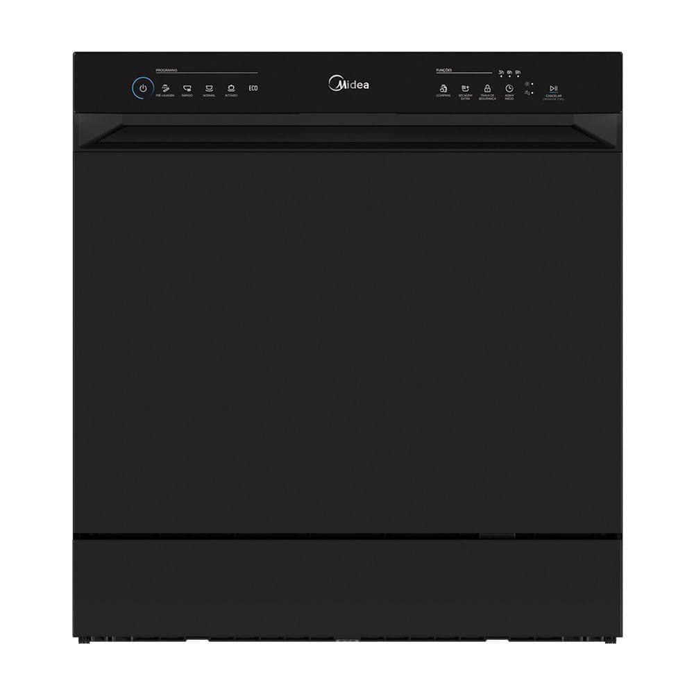 Lava Louças 8 Serviços Preta Touch Plus Midea MDWTF08B1 110V
