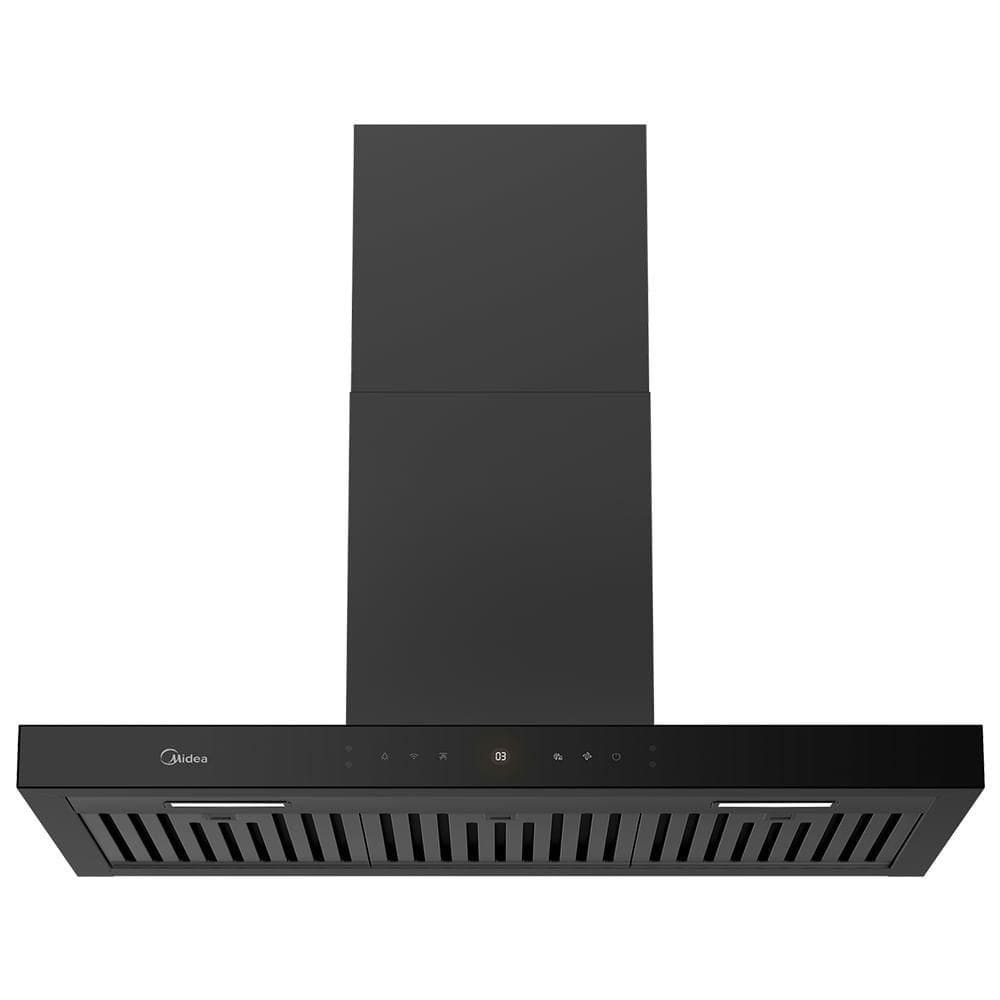 Coifa De Parede 90cm Black Inox Smart Pro Touch Midea MH90M77AT22BW1 110V