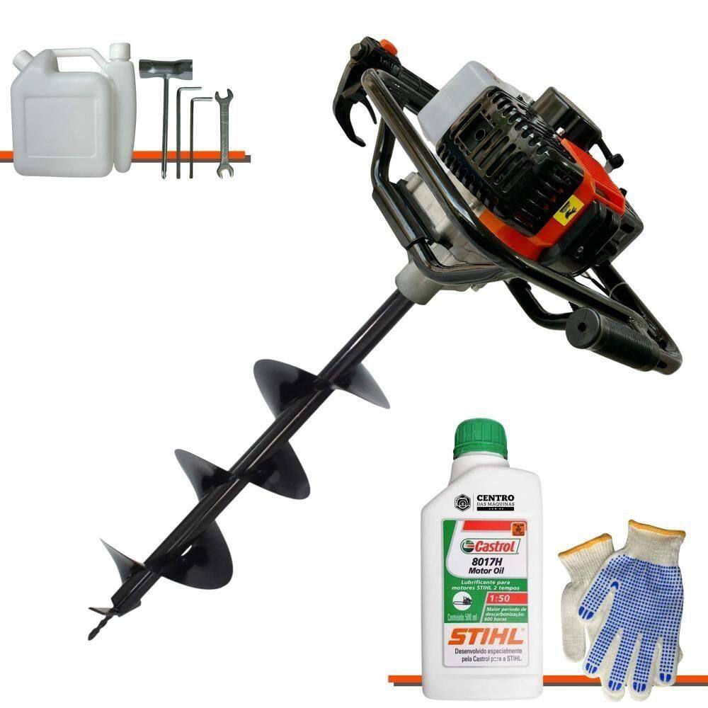 Perfurador De Solo Vant Vps52 + Broca + óleo Stihl