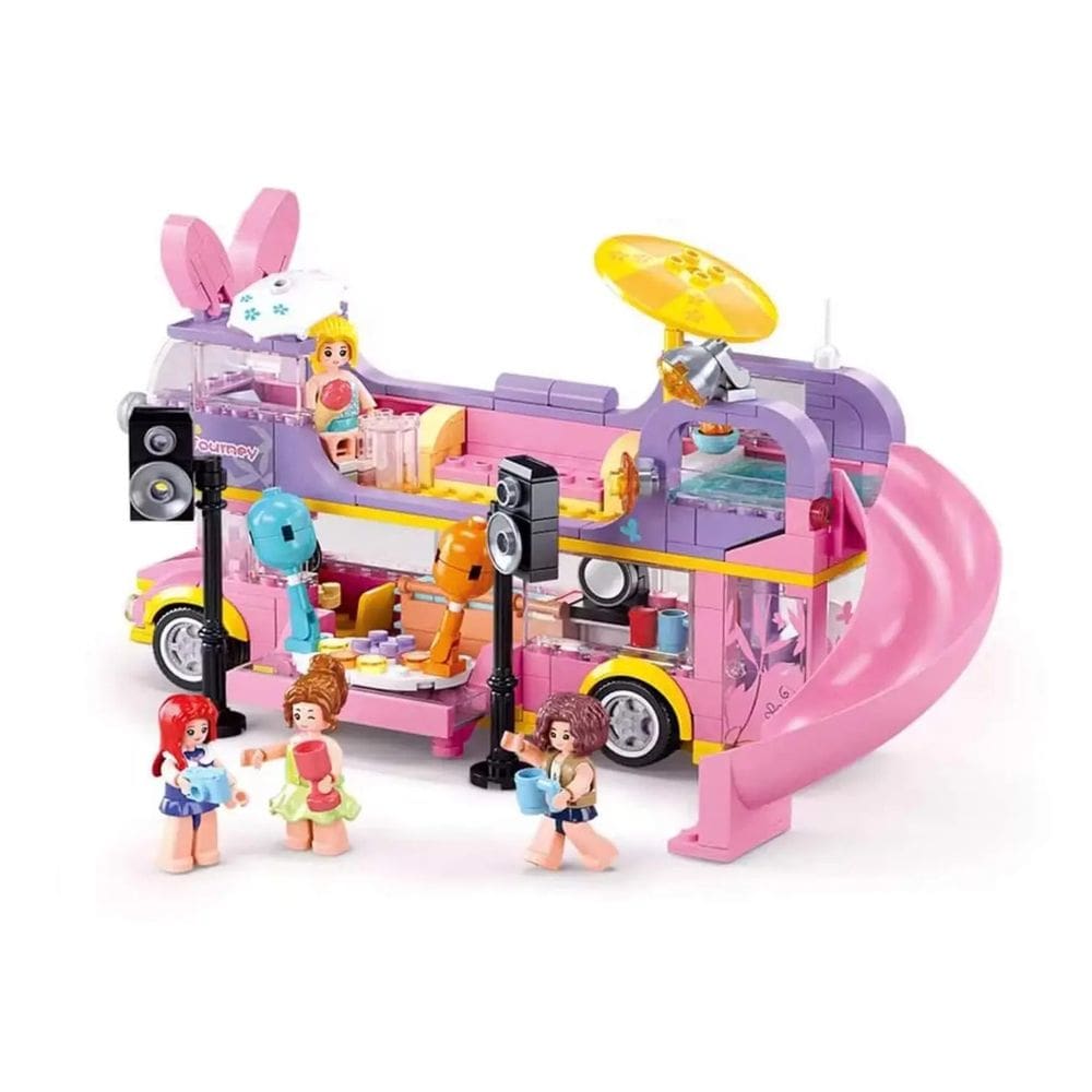 Blocos de Montar Cubic Girl`s Dream Ônibus de Turne Musical - 412 Peças - Multikids