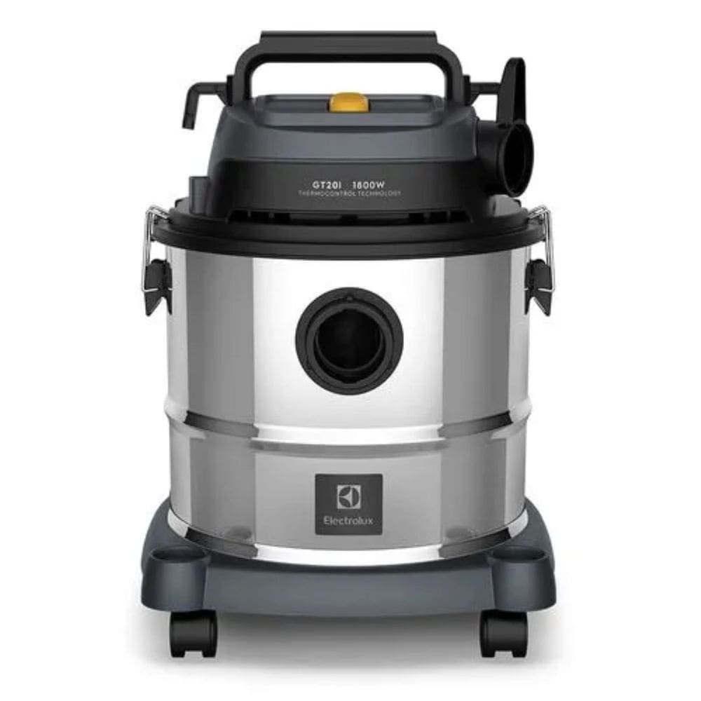Aspirador de Pó e Água Aço Inox 20 Litros Potência 1800W Alça Ergonômica Bocal Cantos Frestas Electrolux
