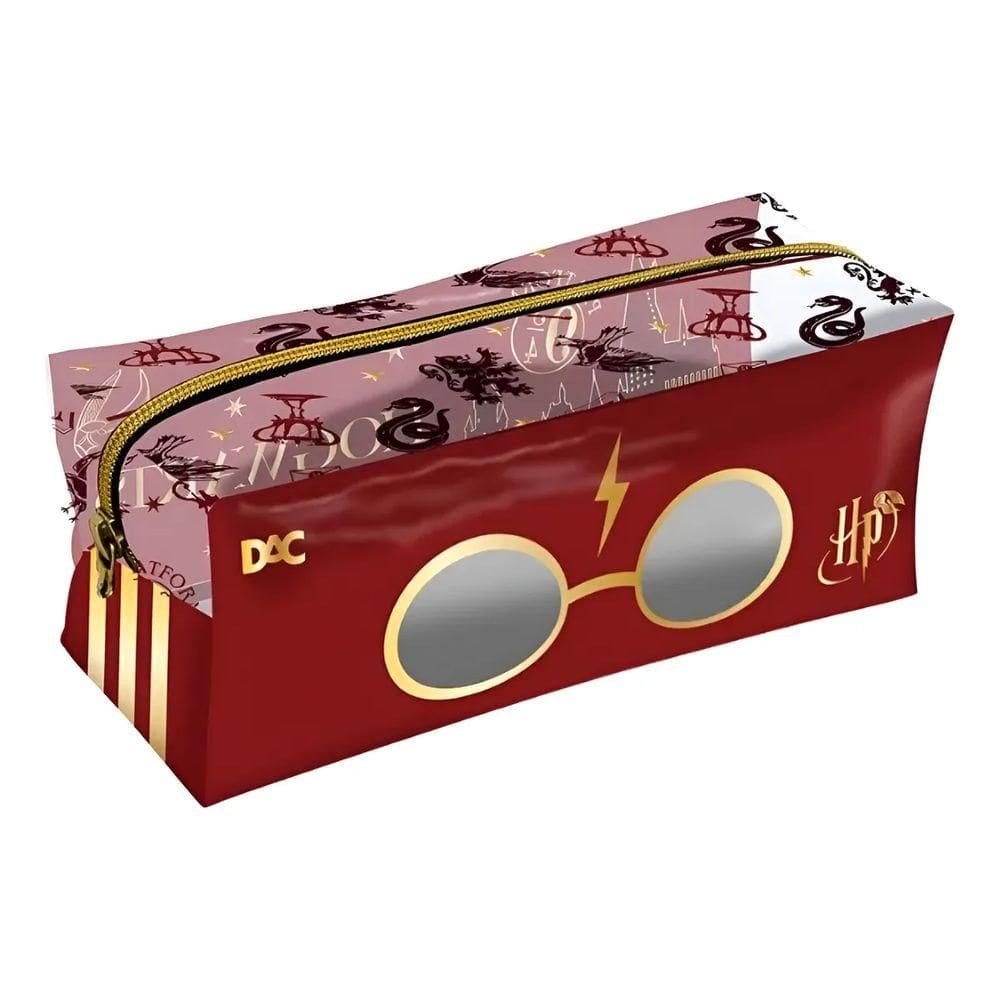 Estojo Escolar Harry Potter GG - Vinho - PVC Ref 5353 - Dac